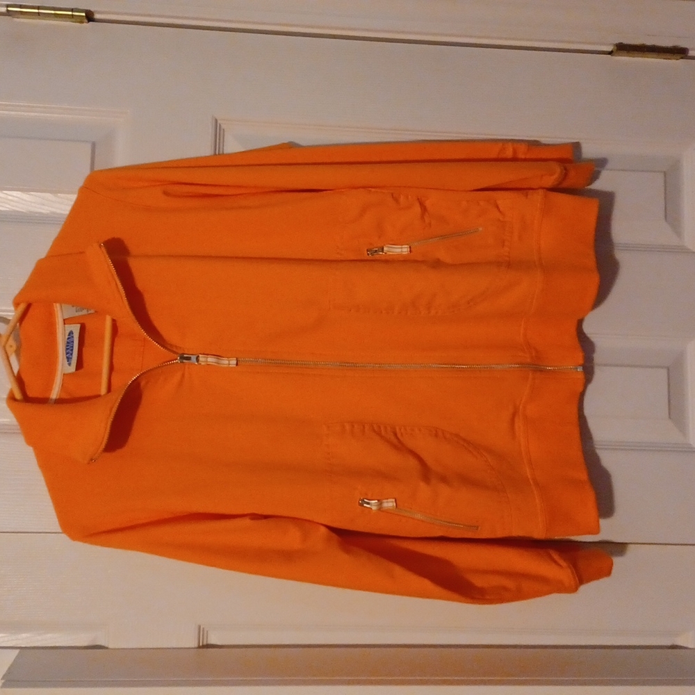 2 Womens Zip Up Sweatshirts Blue/Orange See Pics